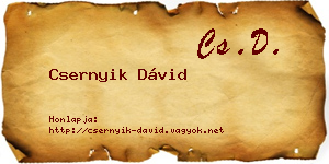 Csernyik Dávid névjegykártya